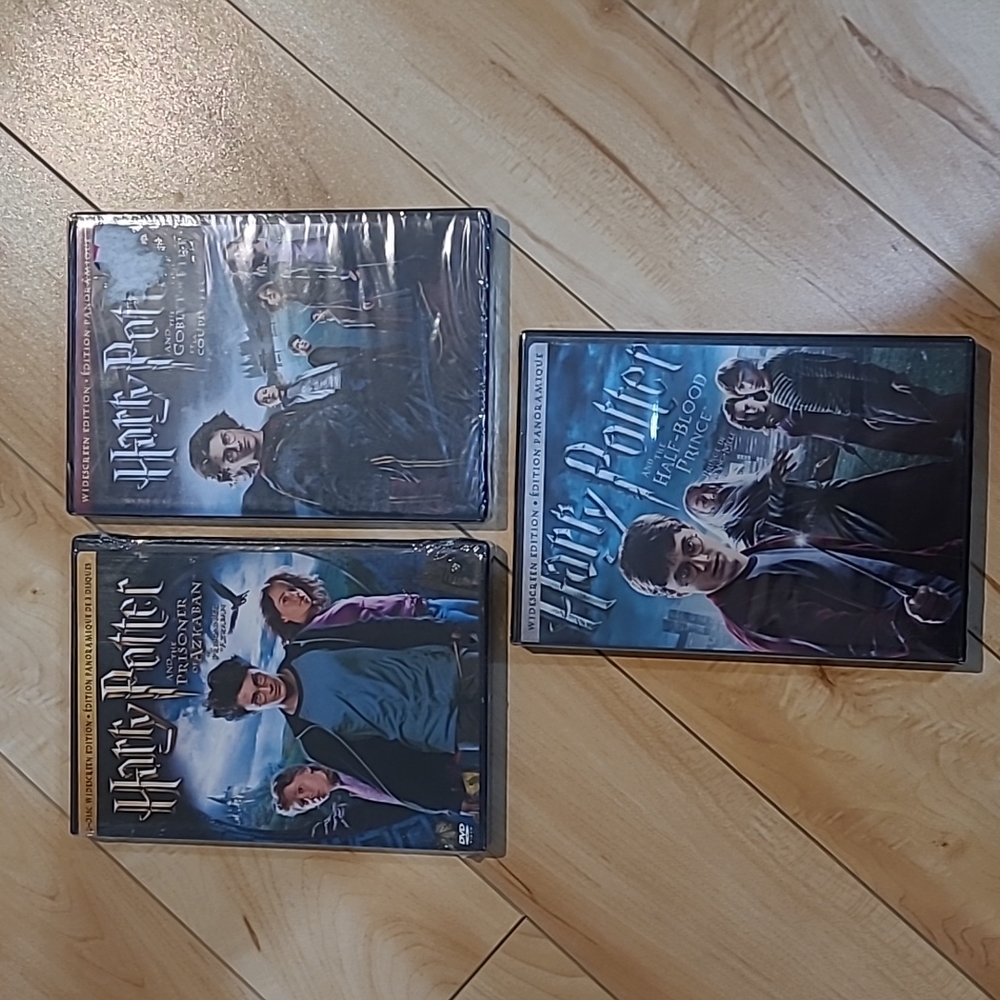 3 brand new Harry Potter dvds, you get all 3 for $15